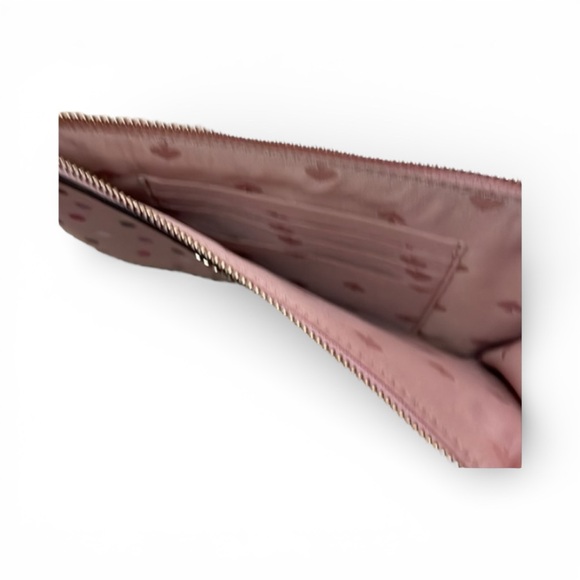 KATE SPADE Pink Staci Festive Confetti Medium Polka Dot L Zip Wristlet - Picture 5 of 6